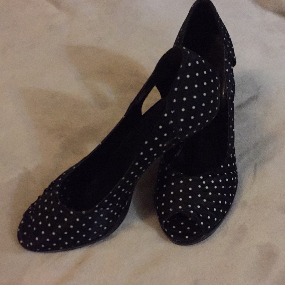 Peep toe high heels